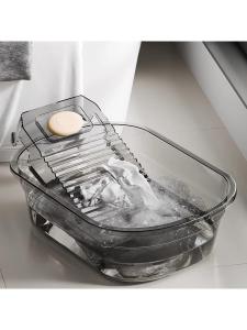 Large Size Transparent Integrated Washing Board And Basin for Hand Washing Clothes Underwear Socks Home Use Student Dormitory