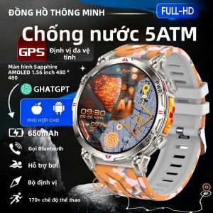 Đồng Hồ Thông Minh Quân Sự T-Rex 3 Thế Hệ Mới 2025 GPS Kép La Bàn Đo Độ Cao Áp Kế Chống Nước 5ATM Dây Đeo Thể Thao Tích Hợp Chat GPT Dành Cho Nam