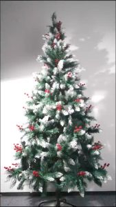 210cm 180cm 150cm 120cm Artificial Christmas Tree with Pine Cones Red Berries 1200 Branch Tips Xmas Decoration Imitated Pine Festival Ornaments