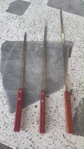 ไม้เสียบบาร์บีคิว สเตนเลส เหล็กเสียบบาร์บีคิวด้ามไม้อย่างดี