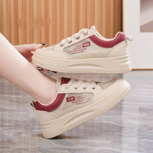 Leather Sport Shoes Womens Casual Breathable Lightweight Anti-slip Flat Bottom Comfortable All-match Board Shoes