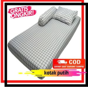 Sprei Set Kotak Aesthetic ukuran 180x200 160x200 120x200 100x200 90x200 Bahan Katun Disperse Adem Lembut Murah Terlaris