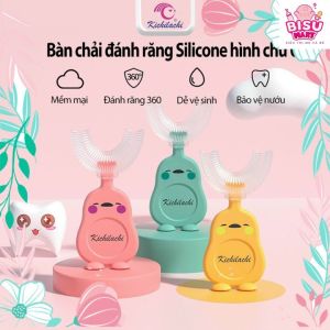 Bàn chải đánh răng slicon chữ U cho bé Kichilachi
