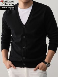 TUCANO | Lightweight Spring & Autumn Mens Knitted Cardigan V-Neck Sweater