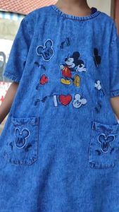 Midi Dres Jeans Denim Kids Anak Perempuan 6 - 11 Tahun