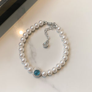 GOOYNN | Dây Chuyền Đá Ngọc Trai Aquamarine Thiên Nhiên Phụ Kiện Lắp Ghép Tinh Tế Nữ