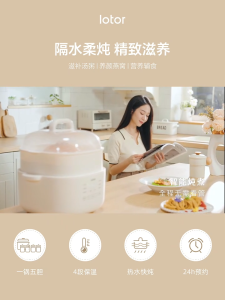 Lotor D32 Multi-function Electric Stew Pot Electric Steamer Water-Proof Stew Pot Household 4.5L Soup Automatic Ceramic Electric Stew Pot