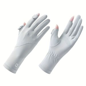 WRELS | Summer Outdoor Sunscreen Gloves Anti Slip Lengthened Wrist Sports Gloves Anti UV Touch Screen Lightweight Driving Gloves
