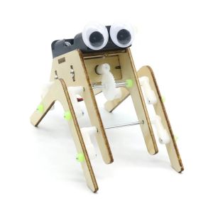 Robot DIY Assemble Model Science Technology Education Experiment Kit Wooden Stem Puzzle