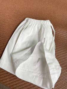 White Linen Mens Shorts Summer Thin American Retro Cotton Linen Wide Leg Pants Casual Sports Four Five Shorts