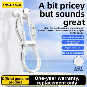 pisen | Wired Control Type-C Digital Earphones with Heavy Bass