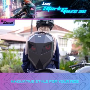 LOY StarkGaze SE Led Knight Backpack Bag With Led Eyes Waterproof Highlight Led Lamps Beads Motorcyle Full Helmet Rider