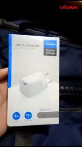 Pd Qc 3.0 Kepala Charger Power 30 Fast Charging 30W 3A Type-C (PD) Multi Protection Putih - Garansi Resmi 1 Tahun Vivan