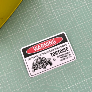 Tortoise Turtle Pet Sticker. Sticker Sign Label Warning Caution Danger Risk. Kura-Kura Funny Kura Pelekat.