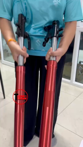 โช้คหน้า กระบอกโช้คหน้า+แกนโช้ค รุ่น MSX125 ไฟกลมรุ่นเก่า/ MSX125SF ชุดโช้คหน้า เดิมขนาด690mm. สีแดงไวน์ ราคาต่อคู่ Shock msx