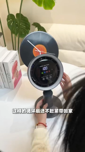 ✅SG Ready Stocks✅JOMO Smart Desk Fan 100 Speed Quiet Oscillating LED USB Fan 360 Cooling Air Circulator