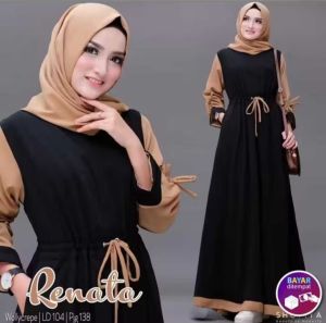 Gamis Renata Balotelli terbaru2024//Gamis wanita muslim termurah//Dress wanita motif polos jumbo