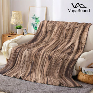 Walnut Wood Grain Flannel Blanket Warm Soft Halloween Christmas Decorative Couch Warm Cozy All-Season Gift