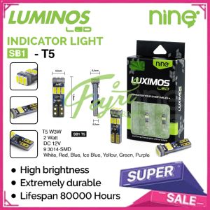 NINE LUMINOSLED LAMPU LED T5 SB1 9 MATA DAN T5 3 MATA SMD UNTUK SPEDOMETER DASHBOARD MOTOR DAN MOBIL