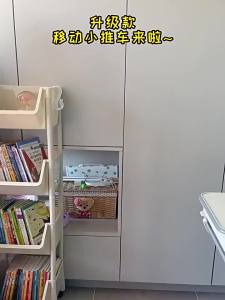 NEW Trolley Bookshelf Kitchen Storage Rack Kitchen Corner Narrow Slit Storage Cabinet Bathroom Living Room Home Organizer