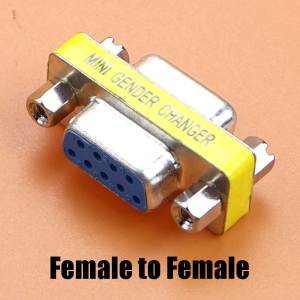 1Pcs DB9 9Pin Male to Male / Female to Female / Male to Female Mini Gender Changer Adapter RS232 Serial Plug Com Connector