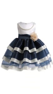 Mylilangelz Tong Tong Mi Girls Pink Cheongsam-Style Party Dress with Floral Embroidery & Ruffle Hem