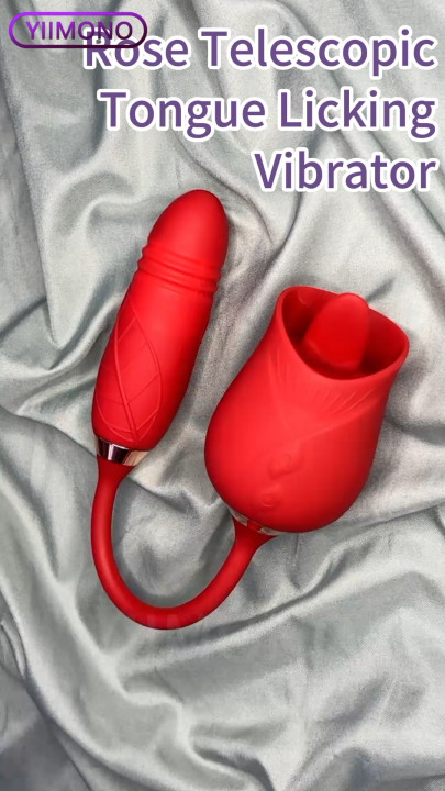 Rose Telescopic Licking Tongue Vibrator Waterproof Sex Toy for Female 10  Modes | Lazada PH