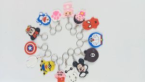 Móc khóa nhiều màu hình hoạt hình dễ thương - giao hình ngẫu nhiên