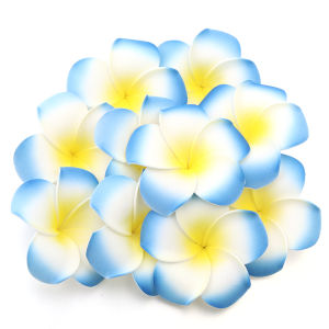10pcs/Lot 5 7cm Hawaiian Plumeria PE Foam Artificial Flower DIY Wreath Headdress Flowers Wedding Decoration Party Supplies