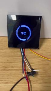 IP65 Chống Nước NFC Wiegand Đèn Nền LED Bảng Kính Đèn Nền LED Bảng Điều Khiển Truy Cập RFID Băng Tần Kép Đầu Đọc Phụ M1 S50 EM Gắn Kim Loại