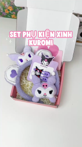 Giftbox Sanrio Đáng Yêu Full Phụ Kiện - Set Quà Tặng Bạn Gái Học Sinh Gồm Bờm & Móc Khóa LILA S.BOMMK