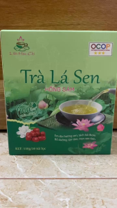 Trà lá sen hồng sâm Liên Hoa Chi sản phẩm OCOP hộp 30 gói trà lá sen sơn mật hồng sâm táo đỏ hoa nhài hàng xuất khẩu