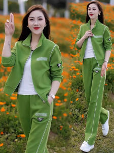 YOUFAN | Trendy Leisure Womens Sport Set Running Short Jacket Wide Leg Pants 2 Pieces