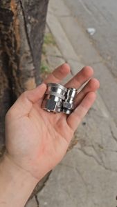 Khớp Nối Nhanh 3/8 Ren 17 (G3/8) INOX 304 Phụ Kiện Máy Rửa Xe Đầu Cái Ren Trong 17 Đực Ren Ngoài 17