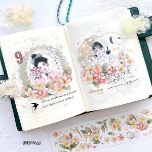 Fairy Lights Journal - READY STOCK/ art journaling/ scrapbook deco/ Egg Flower PET tape