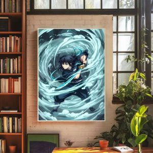 KAYOU | 5D DIY Dark Green Mist Sword Anime Diamond Art Popular Demon Slayer Manga Painting for Home Decoration