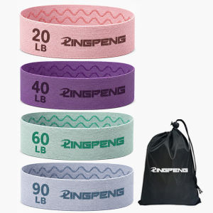 Yoga Resistance Bands Polyester Material Stretch Bands for Fitness Squats and Butt Exercises 4 Resistance Levels 20-90LBS
