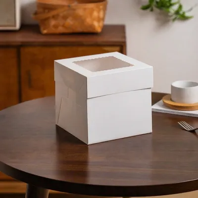 Transparent Window Cake Box with Base