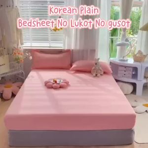 No Gusot No Lukot Multifunctional Bedsheet PLAIN COLORS Korean Style (With Complimentary pillowcase)
