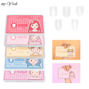 Myyeah 420Pcs Matte Short Fake Almond Coffin Full Cover Tips Artificial Press on Nails False UV Gel Extension DIY Nail Art Tools Artificial Nails