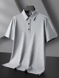 ROMON | Áo thun polo tay ngắn Lormom Ice Silk mỏng mùa hè màu trơn cổ polo tay ngắn thường ngày thời trang công sở trẻ trung thoáng khí thoải mái