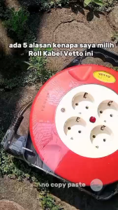 Roll Kabel Vetto YARIZ 10 Meter Full Maksimum 1600 watt Kabel Roll Listrik Tembaga