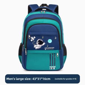 Childrens Backpack Astronaut Cartoon Elementary School Students Breathable Reduces Burden Boys And Girls Shoulder Bag