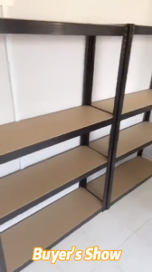Global 3~6 Layer Stainless Steel+Wooden Bookshelf Weight 400KG Adjustable Height Steel Rack Boltless Rack