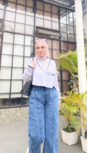 BISA COD KULOT JEANS PANJANG WANITA KULOT HIGHWAIST SNOW BEST SELLER KULOT RAWIS OOTD