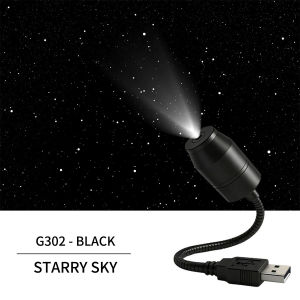 KEVANLY | 1pcs Car Interior Roof Star Light USB 5v Galaxy Sky Projector Light Moon LED Starry Atmosphere Light Roof Room Night Light