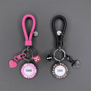 Creative Woven Rope Keychain Carabiner Bag Charm Couple Gift Backpack Buckle School Bag Accessory Zinc Alloy Cartoon Series