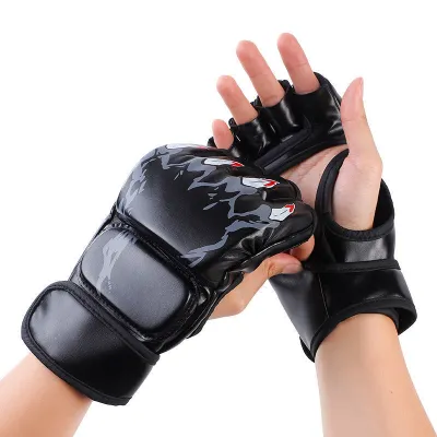 KAIEN | Half-finger Boxing Gloves for MMA Professional Finger-separated Training Padded