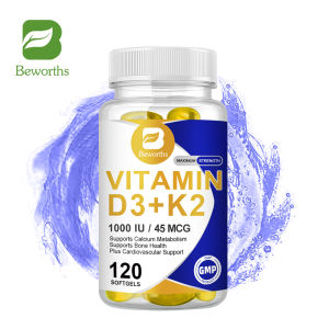 BEWORTHS Organic Vitamin D3K2 Capsules for Boosting Calcium Absorption Bone & Joint Health Increase Immunity Support Heart Health