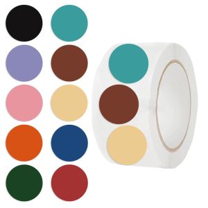 500Pcs/Roll Colorful Dot Stickers 10 Colors Round Label Stickers for Crafts File Classification Party Decorations Planner Gift